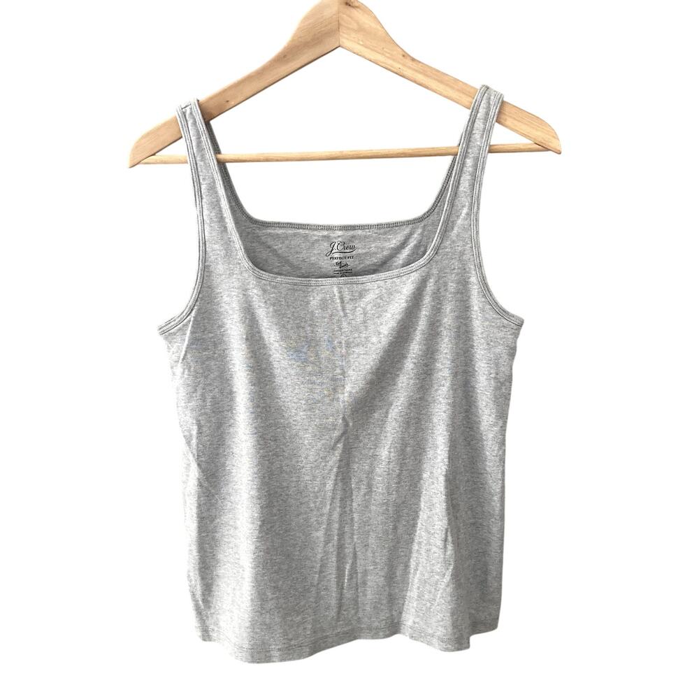 J. Crew Perfect Fit Shelf Bra Tank Top Gray Large